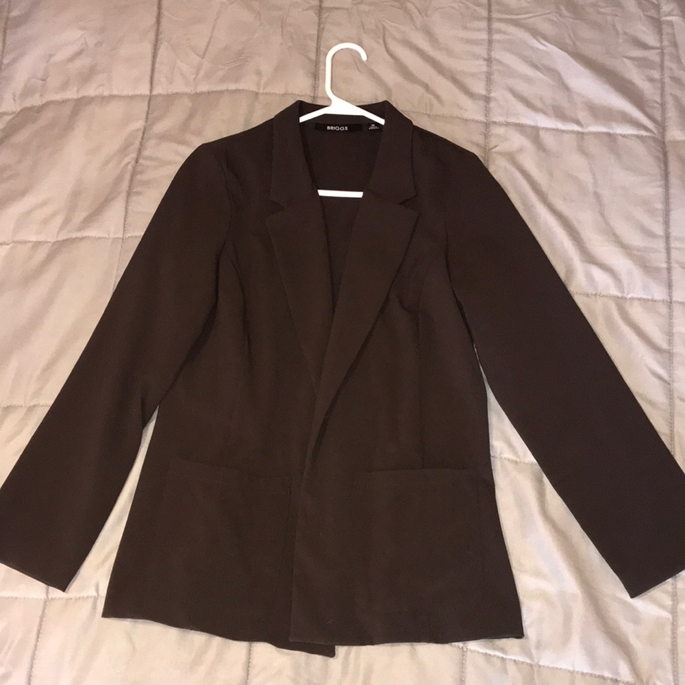 Briggs New York Brown Tailored Blazer